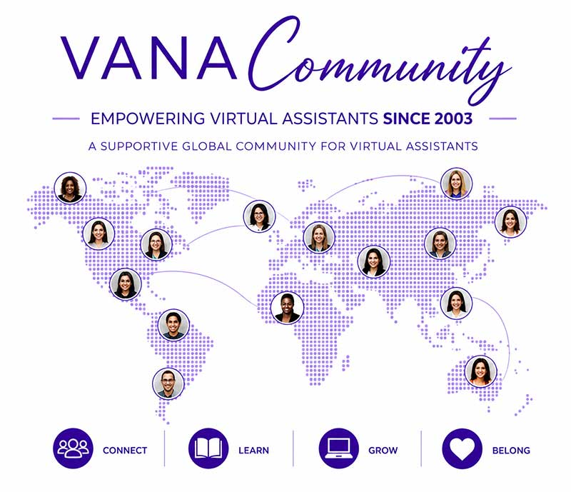 VANA Community graphic showing a global map of members